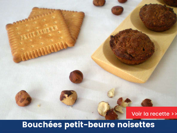 Petites bouchées aux petit-beurre, ricoré et noisettes